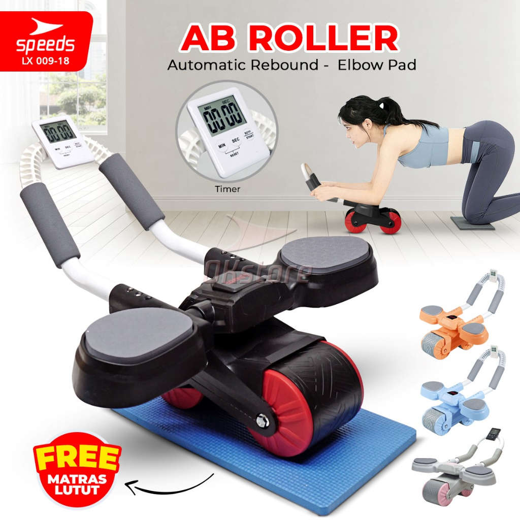 Jual Speeds Ab Wheel Ab Roller Wheels Plank Trainer 2in1 Abdominal Core Roller Push Up Sit Up 9845