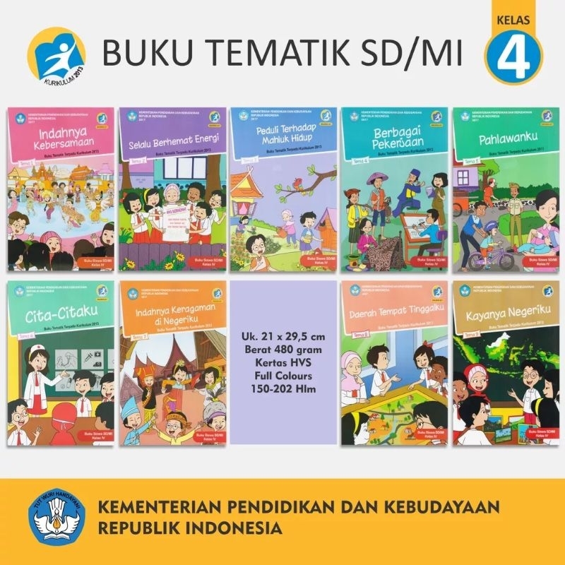 Jual Buku Tematik Kelas 4 SD TEMA 1 2 3 4 5 6 7 8 9 PAI Kurikulum 2013 ...