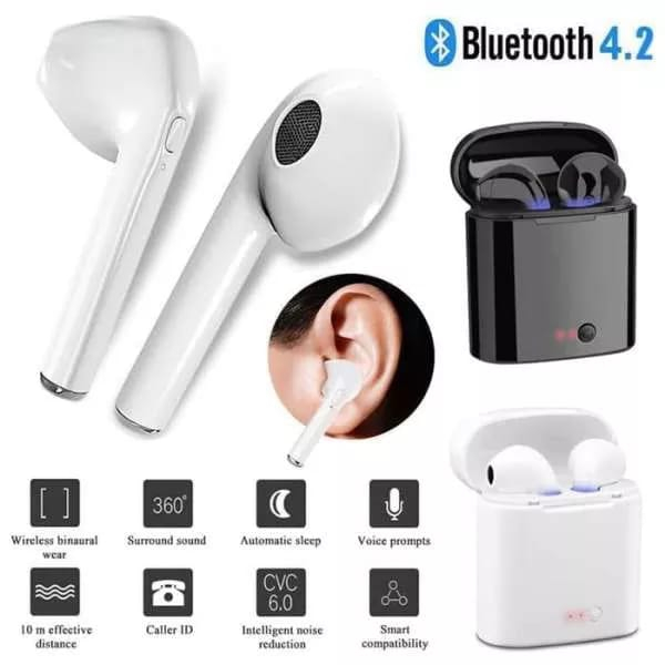 Jual Earphone Headset Bluetooth Tanpa Kabel Wireless Shopee