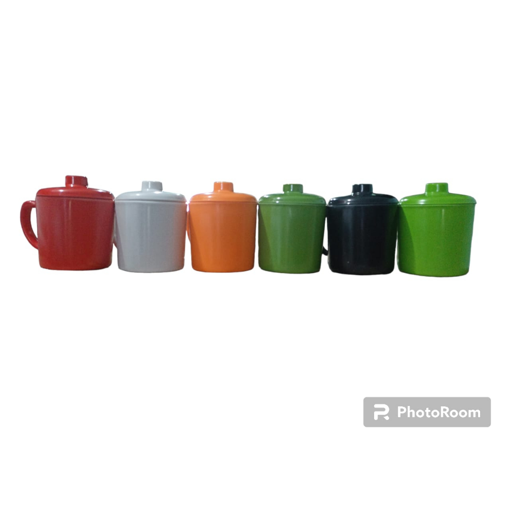Jual UNICA melamine GELAS MUG KECIL MELAMINE 330ML + TUTUP GELAS U ...