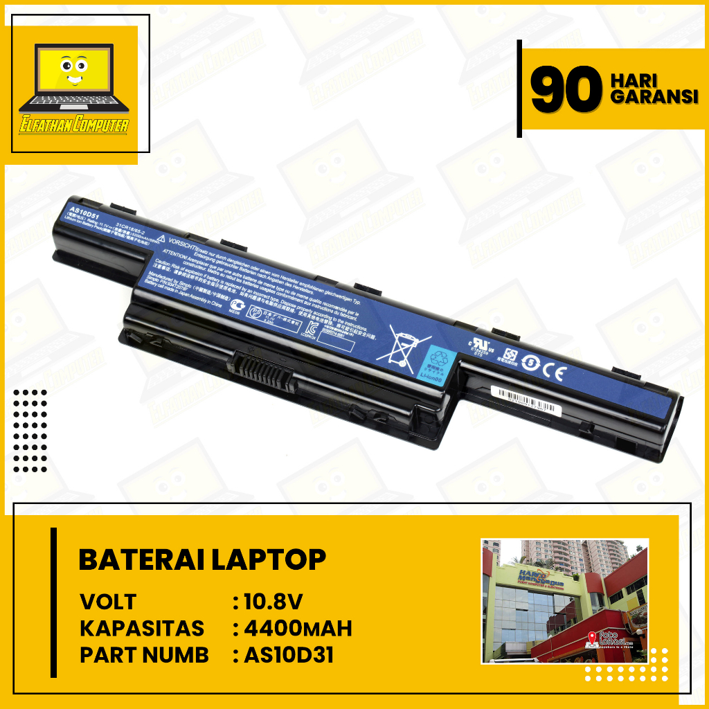 Jual Baterai laptop Acer Aspire 4738, 4739, 4741, 4750, 4752, 4755