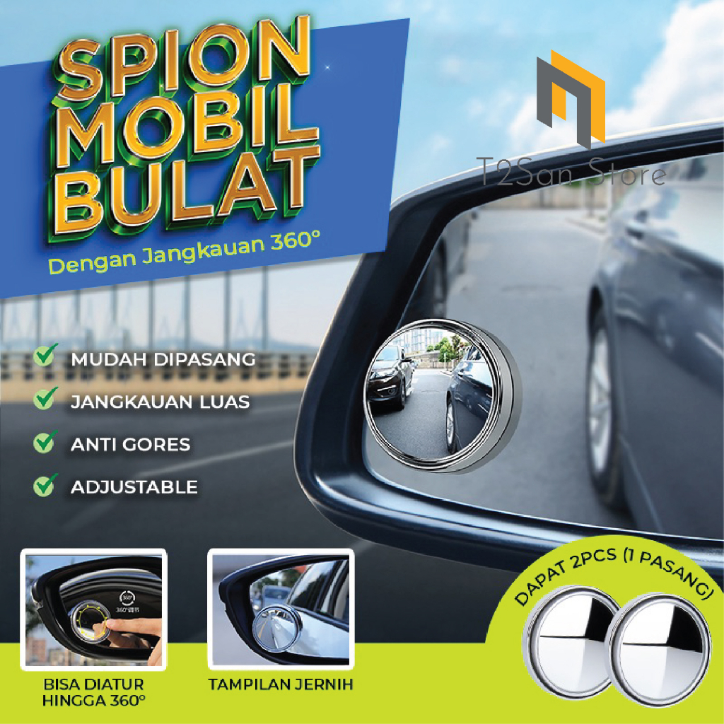 Jual Kaca Spion Mini Cembung Wide Angle | Shopee Indonesia