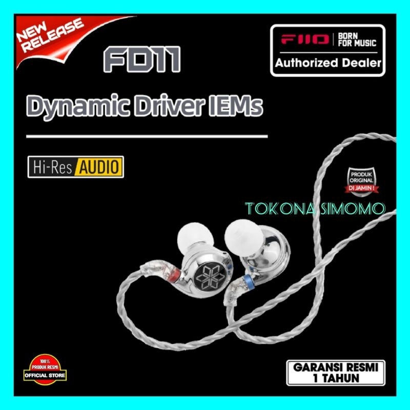 Jual FiiO FD11 10mm Dynamic Driver IEMs with 0.78mm Detachable Cable ...