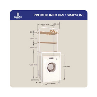 Jual Olympic Rak Mesin Cuci / Rak Penyimpanan / RMC SimpsonS (GRAB ...