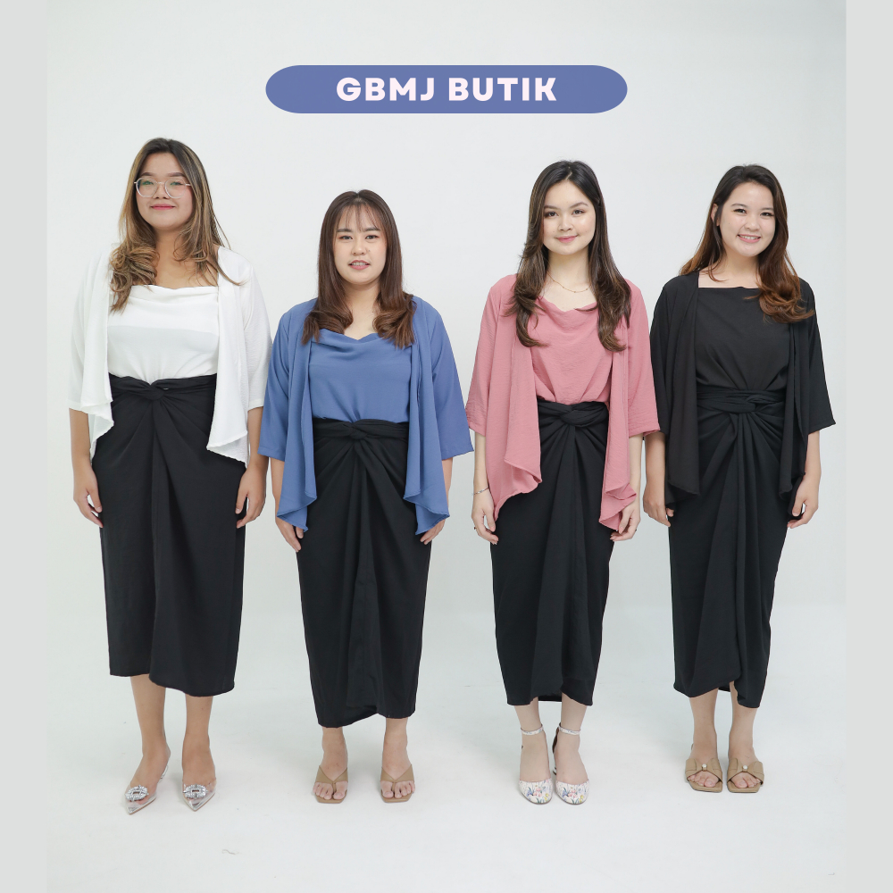 Jual (COD) GBMJ BUTIK Rok Lilit Wanita Panjang Silk Korean Style Lisya ...