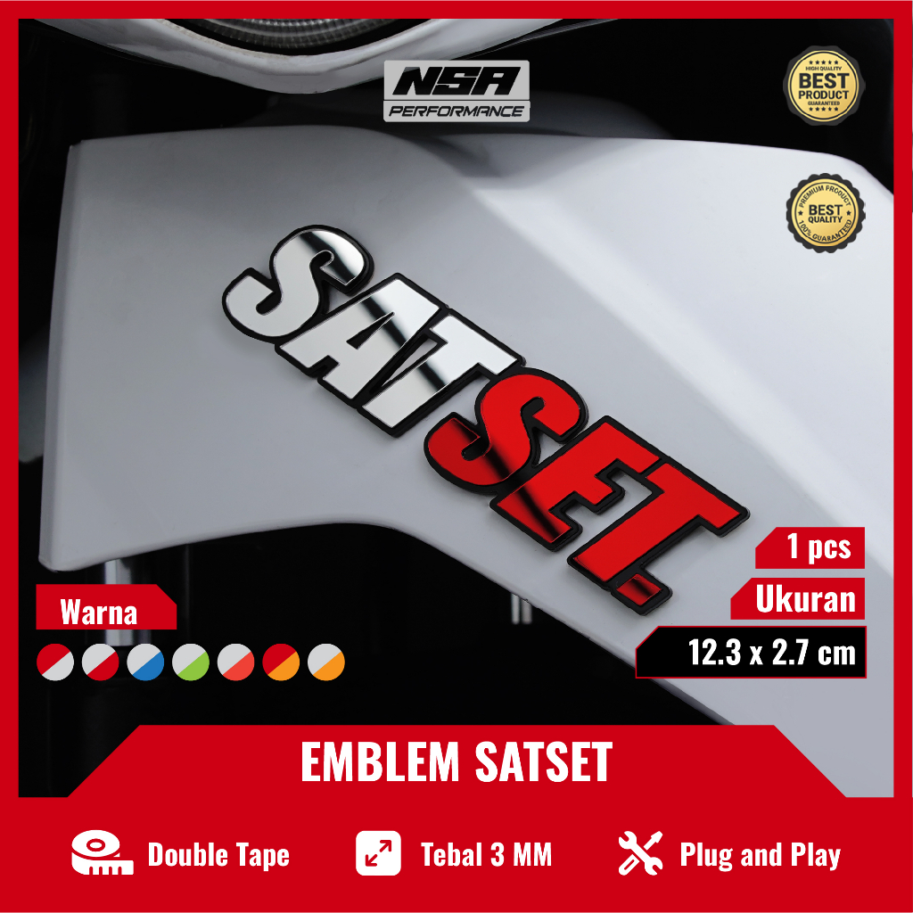 Jual Nsa Pcs Emblem Satset Sticker Keren Timbul Emblem Motor D Variasi Motor Mobil Aksesoris