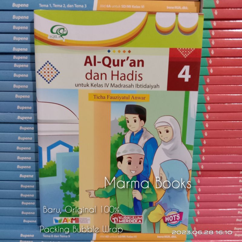 Jual Buku Al Quran Dan Hadis Kelas 4 Mi Kurikulum Merdeka Akm Hots Aqila Shopee Indonesia 1043