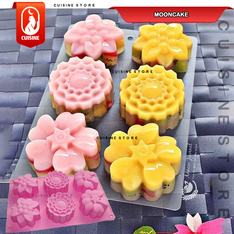 Jual [CUISINE] Cetakan Puding Jelly MOONCAKE Kue Bulan Silikon Kue ...
