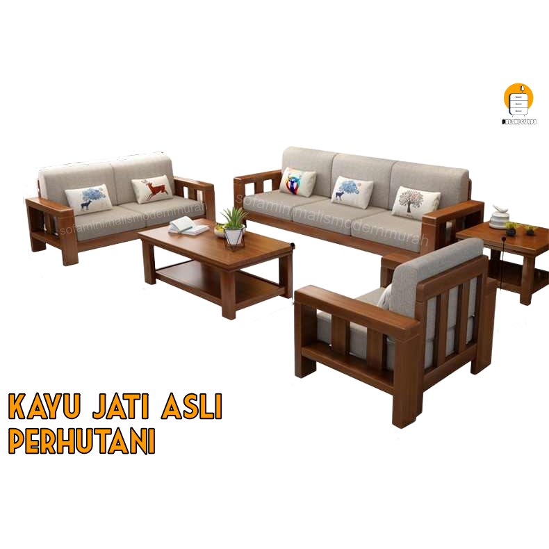 Jual Sofa Minimalis - Sofa 321 - Kursi Ruang Tamu - Sofa Kayu - Kursi ...