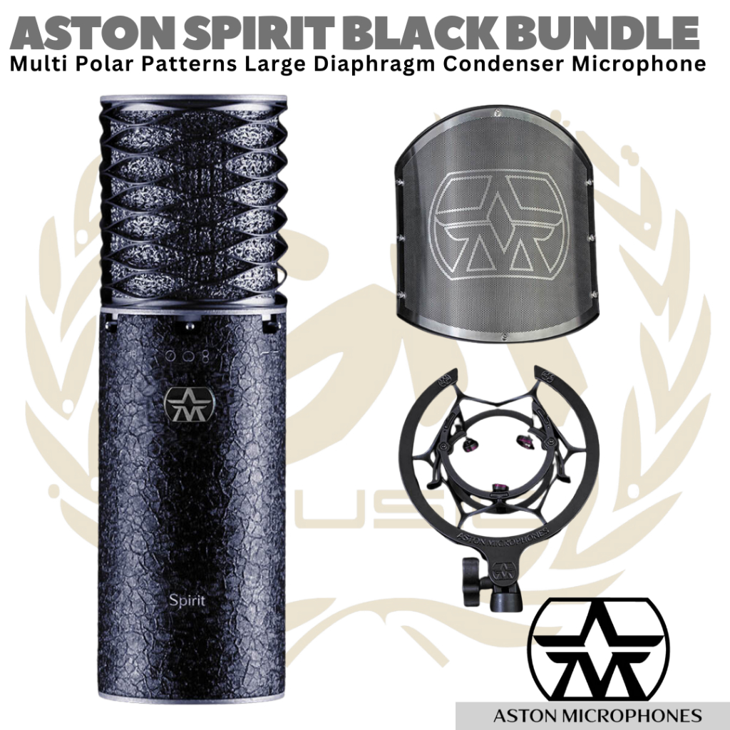 Jual ASTON SPIRIT BLACK BUNDLE Multi Polar Patterns Condenser ...