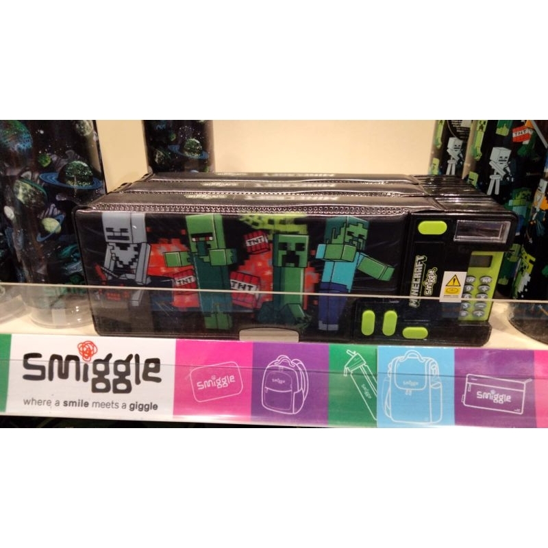 Jual Smiggle Minecraft Pencil Case Pop out calculator tempat pensil ...
