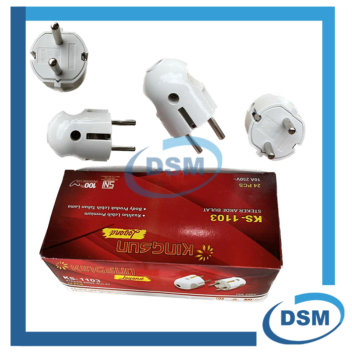 Jual KINGSUN STEKER ARDE BULAT COLOKAN SNI PUTIH PLUG | Shopee Indonesia