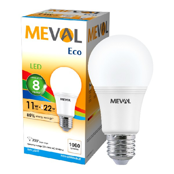 Jual MEVAL LAMPU LED BUKB ECO 11W 13W 15W 19W PUTIH COOLDAYLIGHT ...