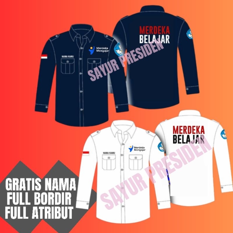 Jual Kemeja Merdeka Mengajar Seragam Merdeka Mengajar Baju Merdeka Mengajar Pdh Merdeka Mengajar