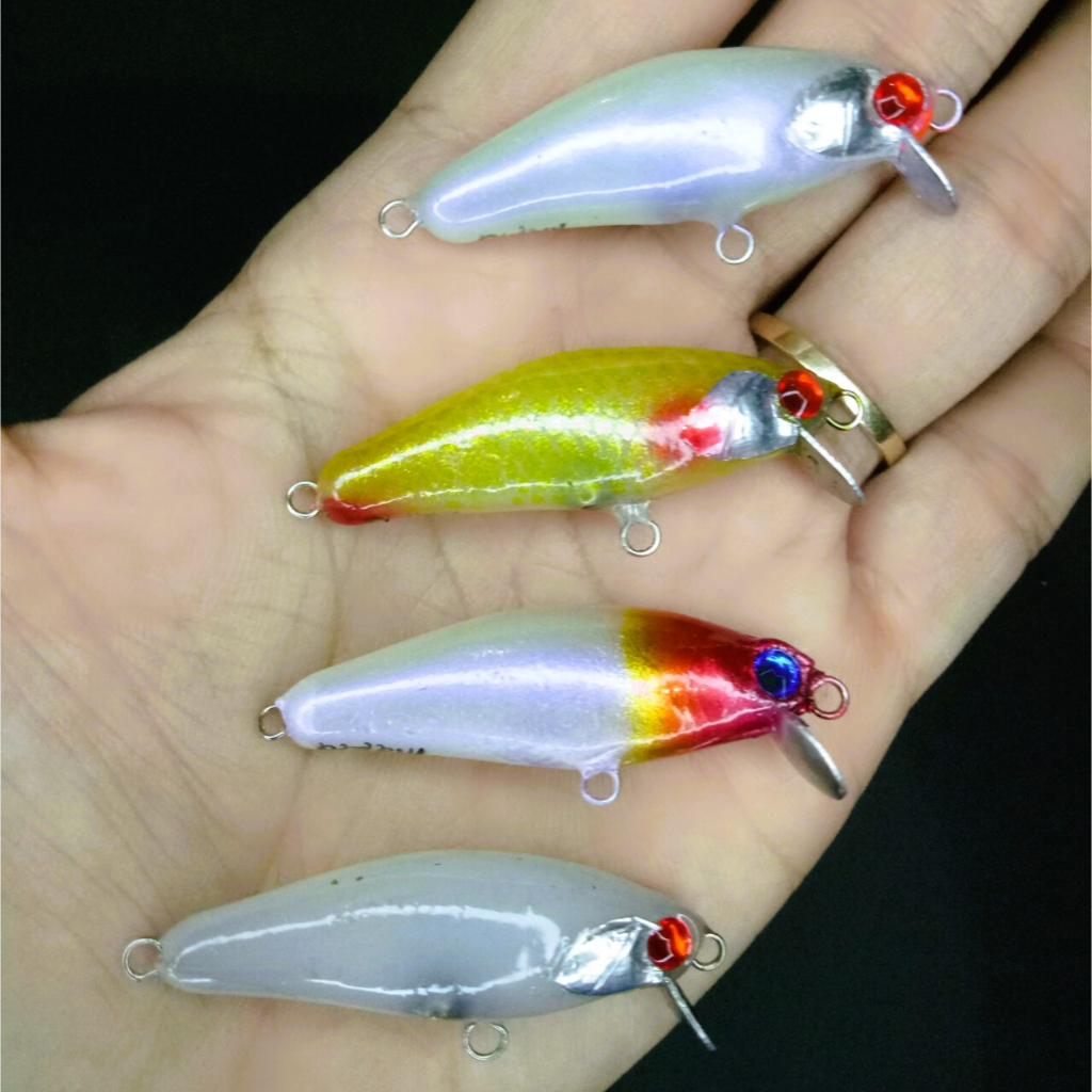 Jual Minnow 4 cm Umpan Pancing Casting Hampala Gabus Baby GT Kerapu