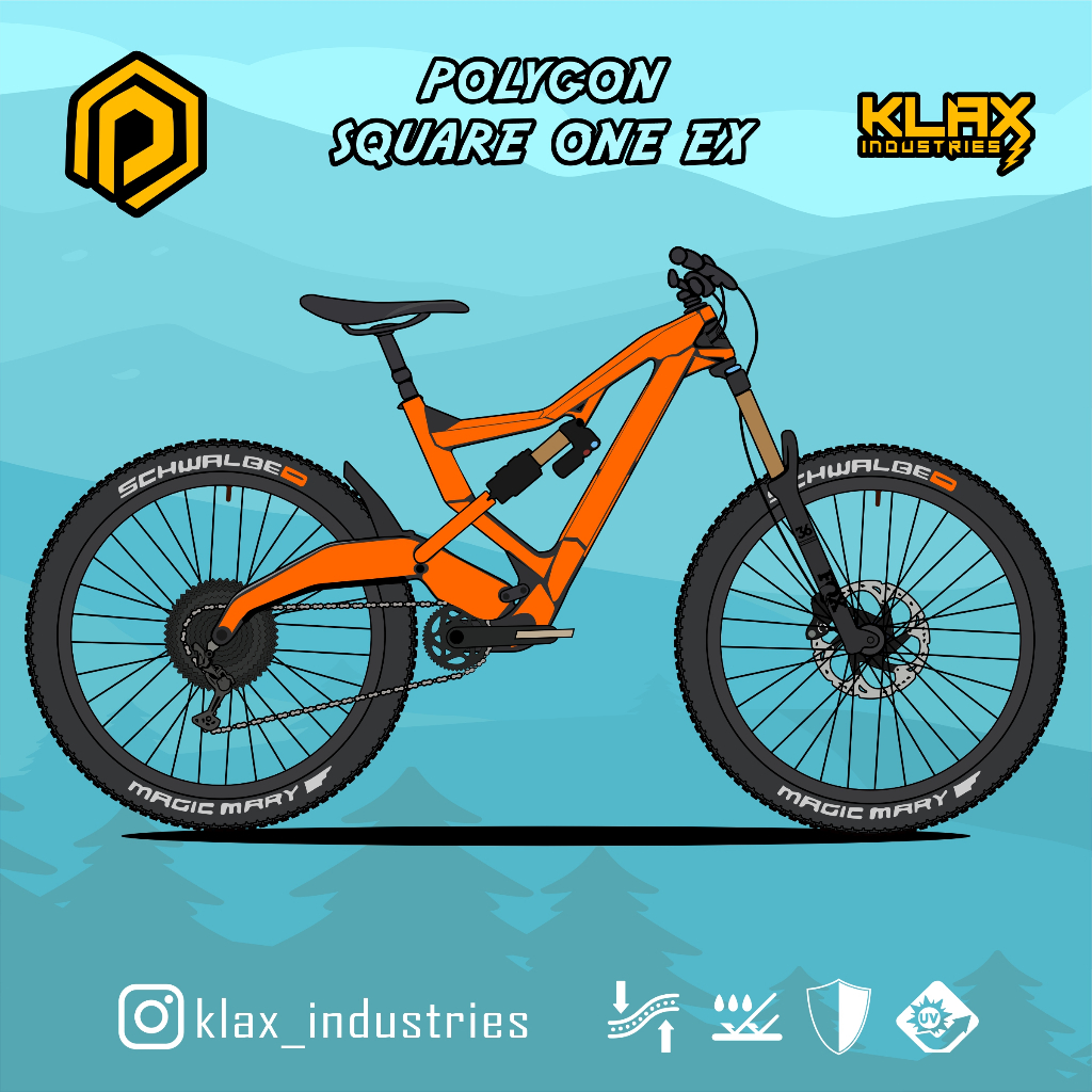 Jual Shield Pro Polygon Square One EX - special Protector for fullbike ...