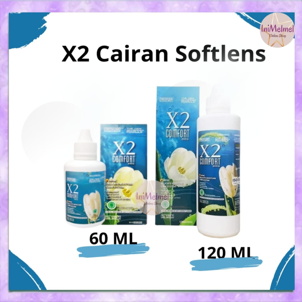 Jual Cairan Softlens X2 Comfort | Air Softlens 60 ML & 120 ML | Shopee ...