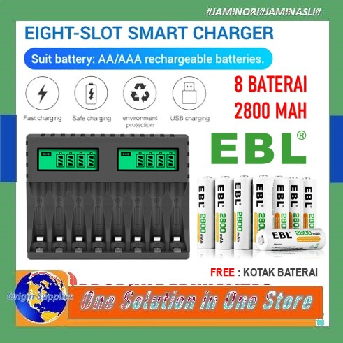 Pila Bateria Aa Recargable 2800 Mah Ebl Blisters De 2