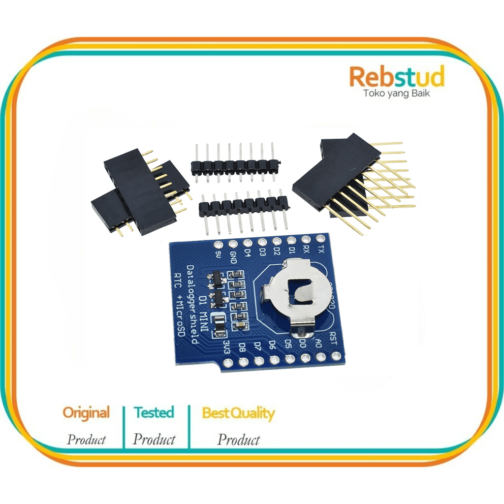 Jual Micro SD WeMos D1 MINI Data Logger Shield + RTC DS1307 | Shopee ...