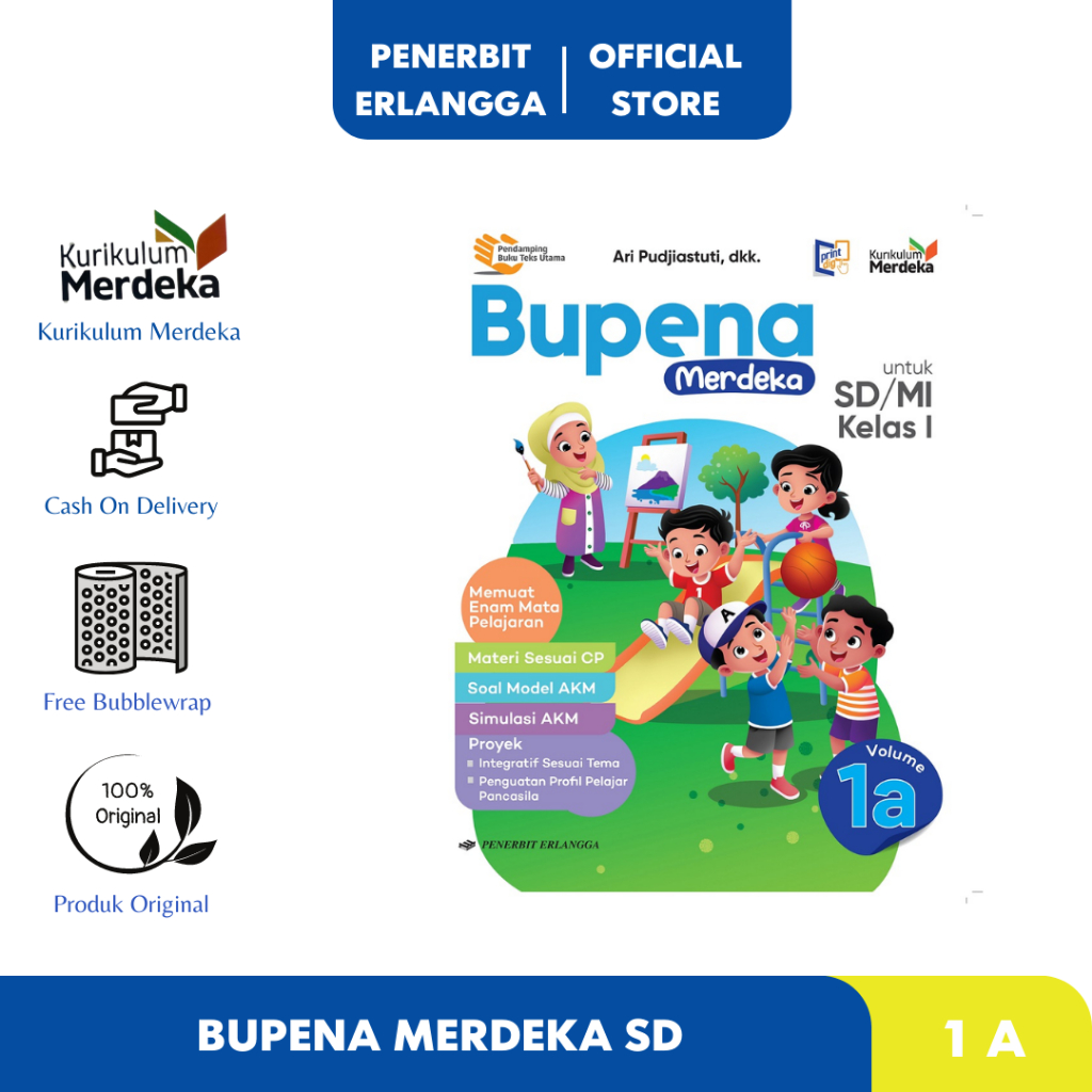 Jual BUPENA MERDEKA SD/MI KELAS 1A KURIKULUM MERDEKA -ERLANGGA | Shopee ...