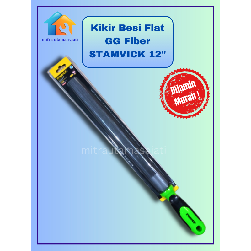 Jual Kikir Besi Flat/Kikir Gepeng Kikir Plat 12 Inch Kasar Gagang Fiber ...