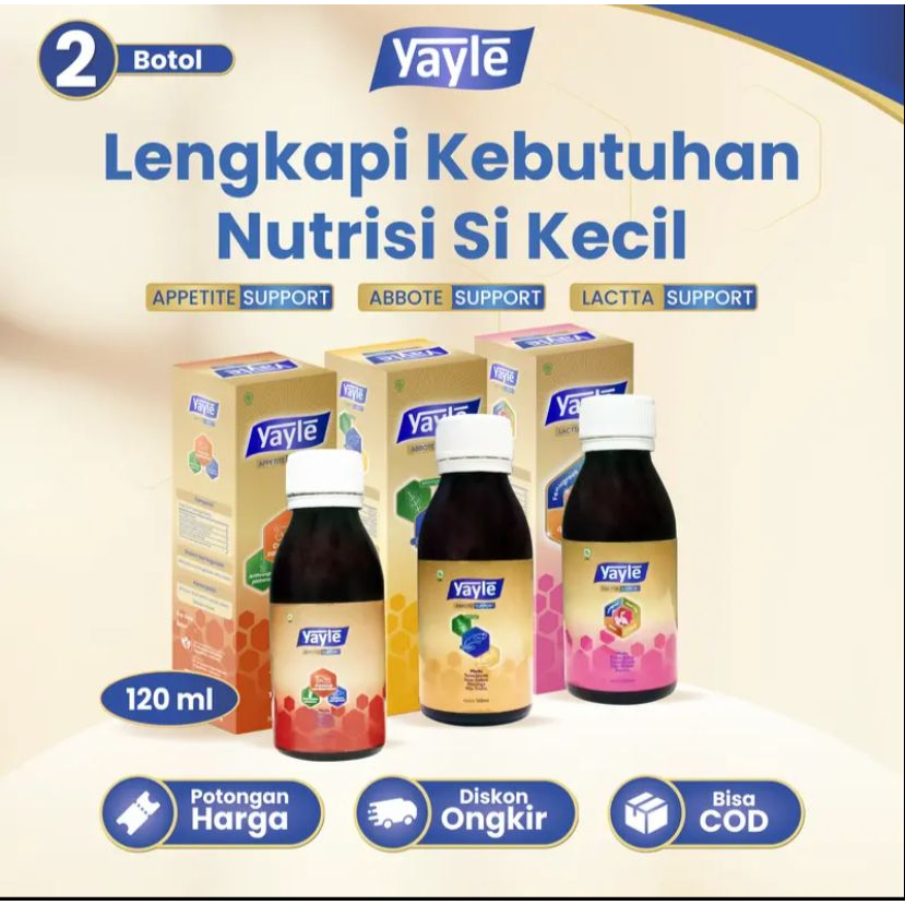 Jual PAKET MINI 2 BOTOL YAYLE 120 All Varian ( Madu Anak Penambah Gizi ...
