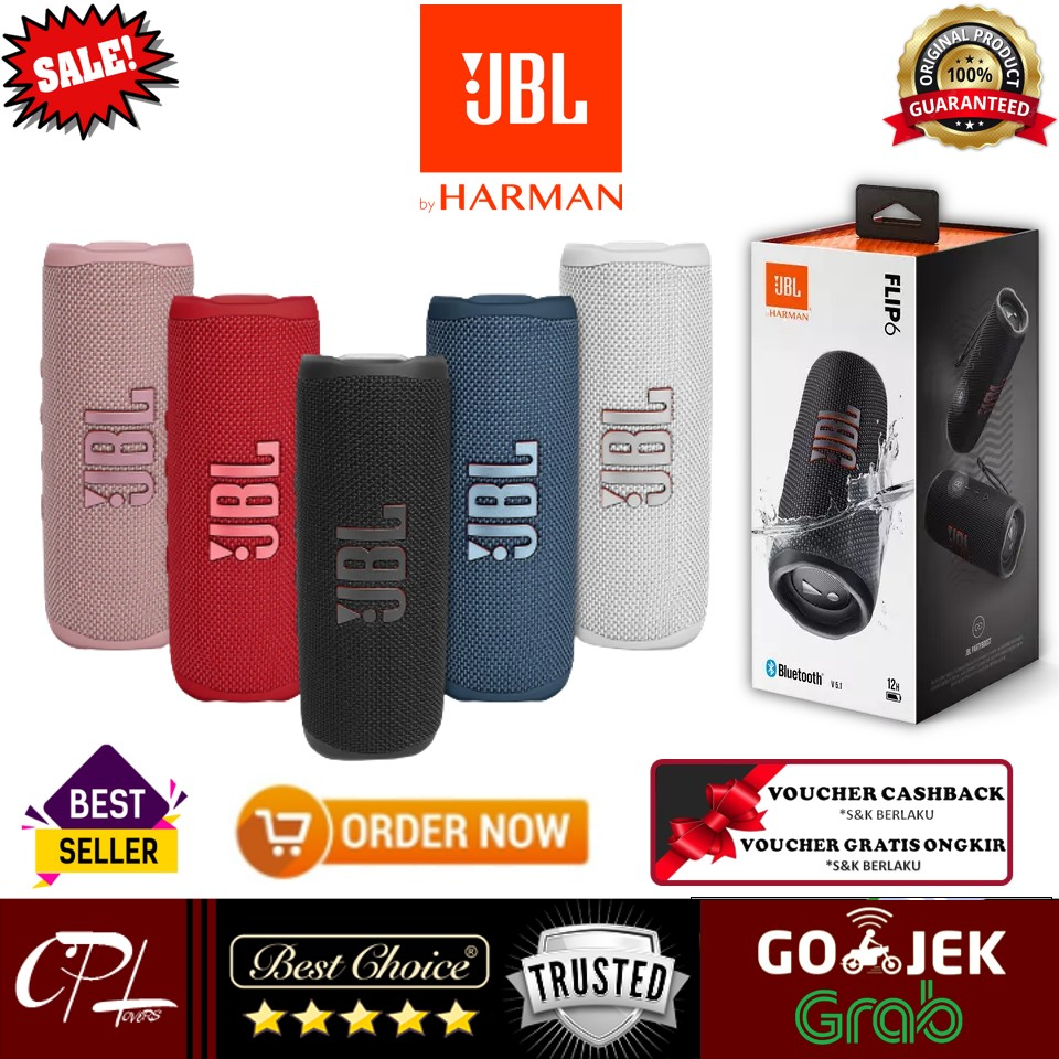 Jual JBL Flip 6 Portable Waterproof Bluetooth Speaker - ORIGINAL ...