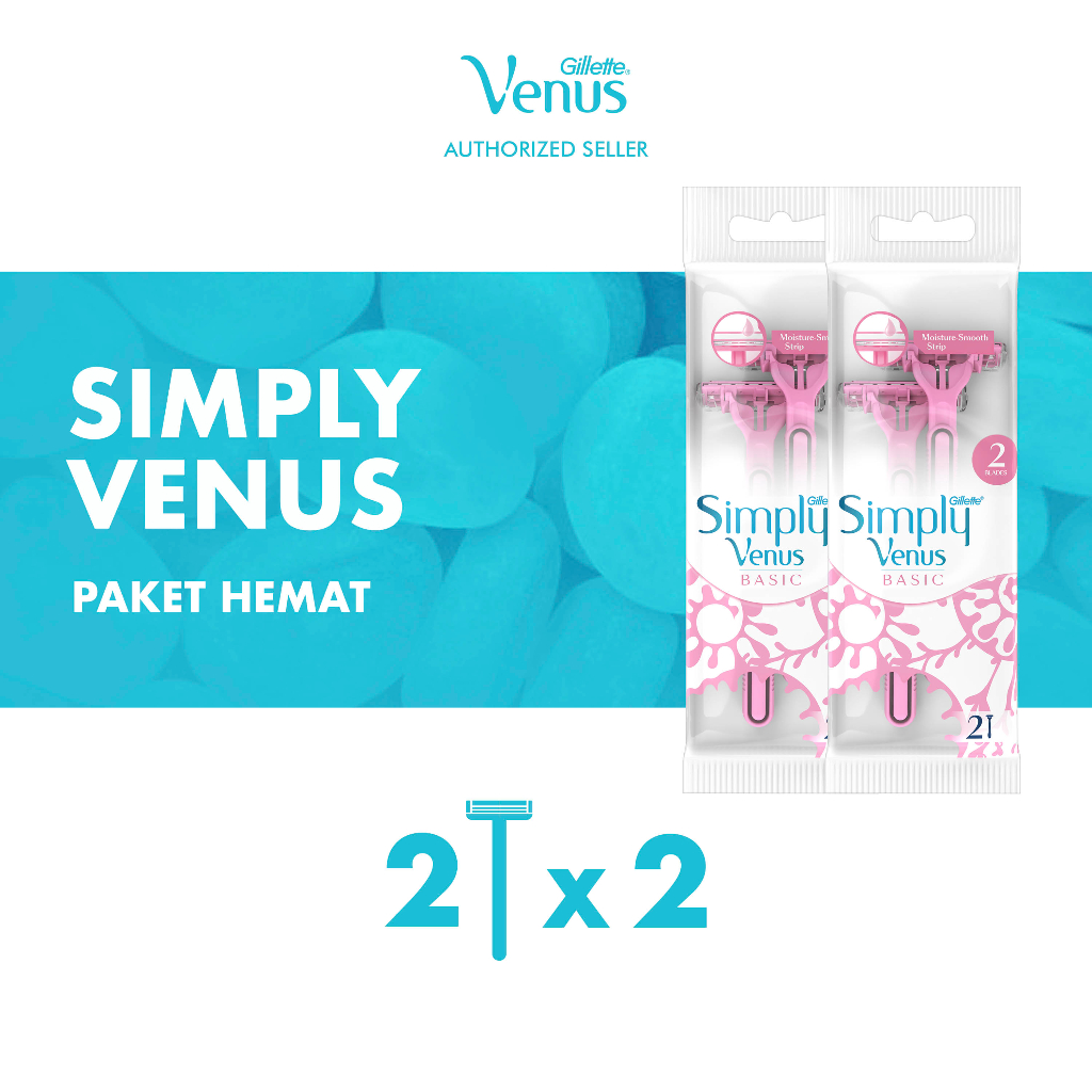 Jual SIMPLY VENUS BASIC (2 Blades ) Alat Cukur Wanita | Shopee Indonesia