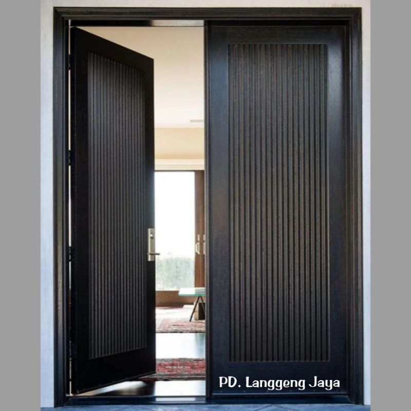 Jual Kusen + Pintu Utama Minimalis Nat Vertikal | Shopee Indonesia