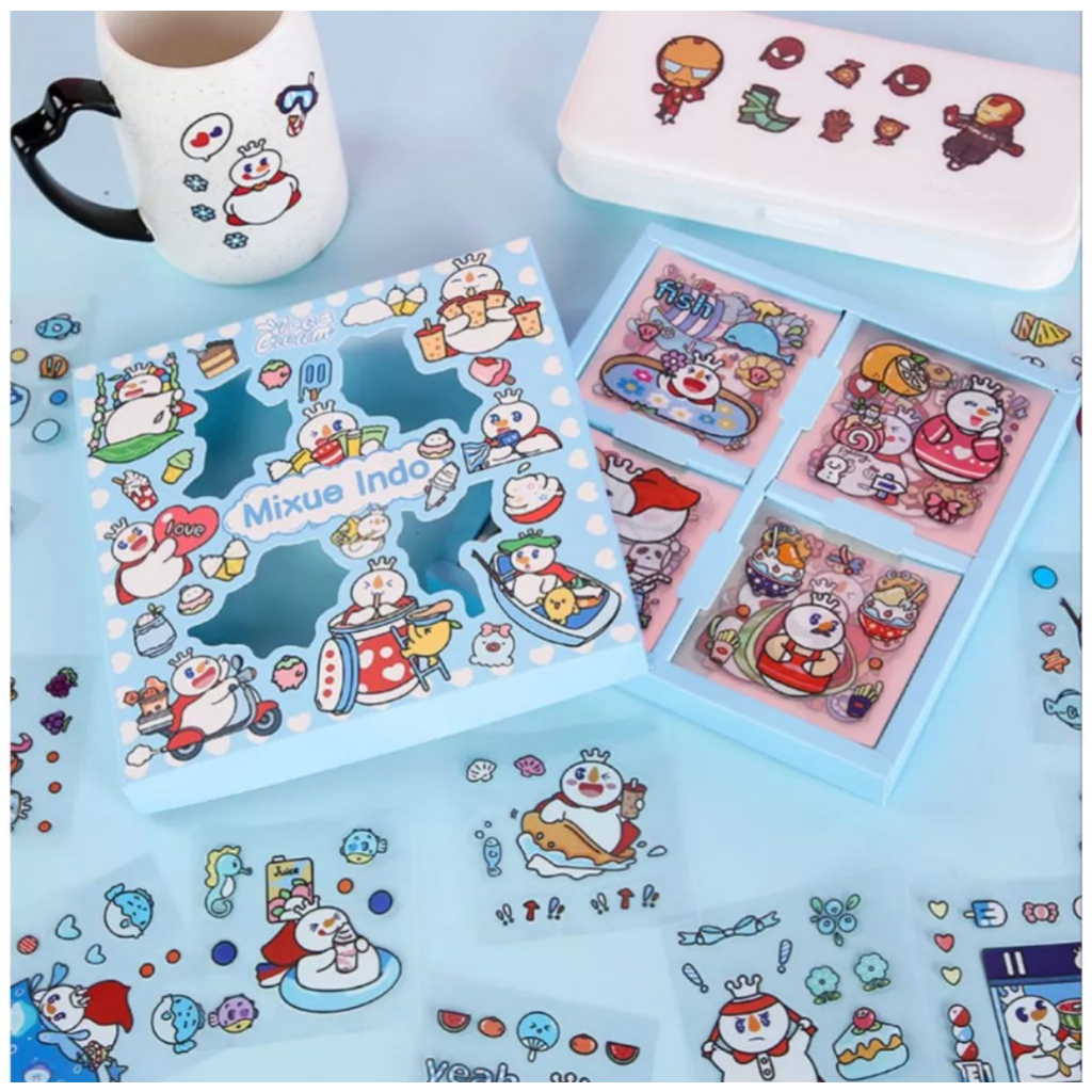 Jual Sticker Lucu Mixue Label Stiker Hp Buku Diary Isi 100Pcs | Shopee ...