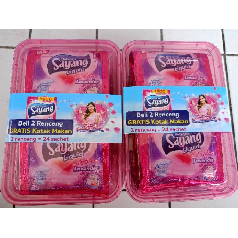 Jual 1 BOX ISI 24 PCS / 2 RENCENG SABUN SAYANG CAIR Detergen Sayang ...