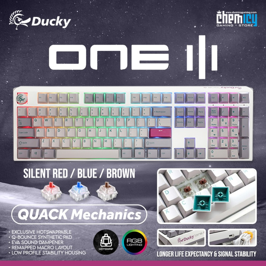 Jual Ducky One 3 Mist Fullsize Hotswap RGB Mechanical Gaming Keyboard ...