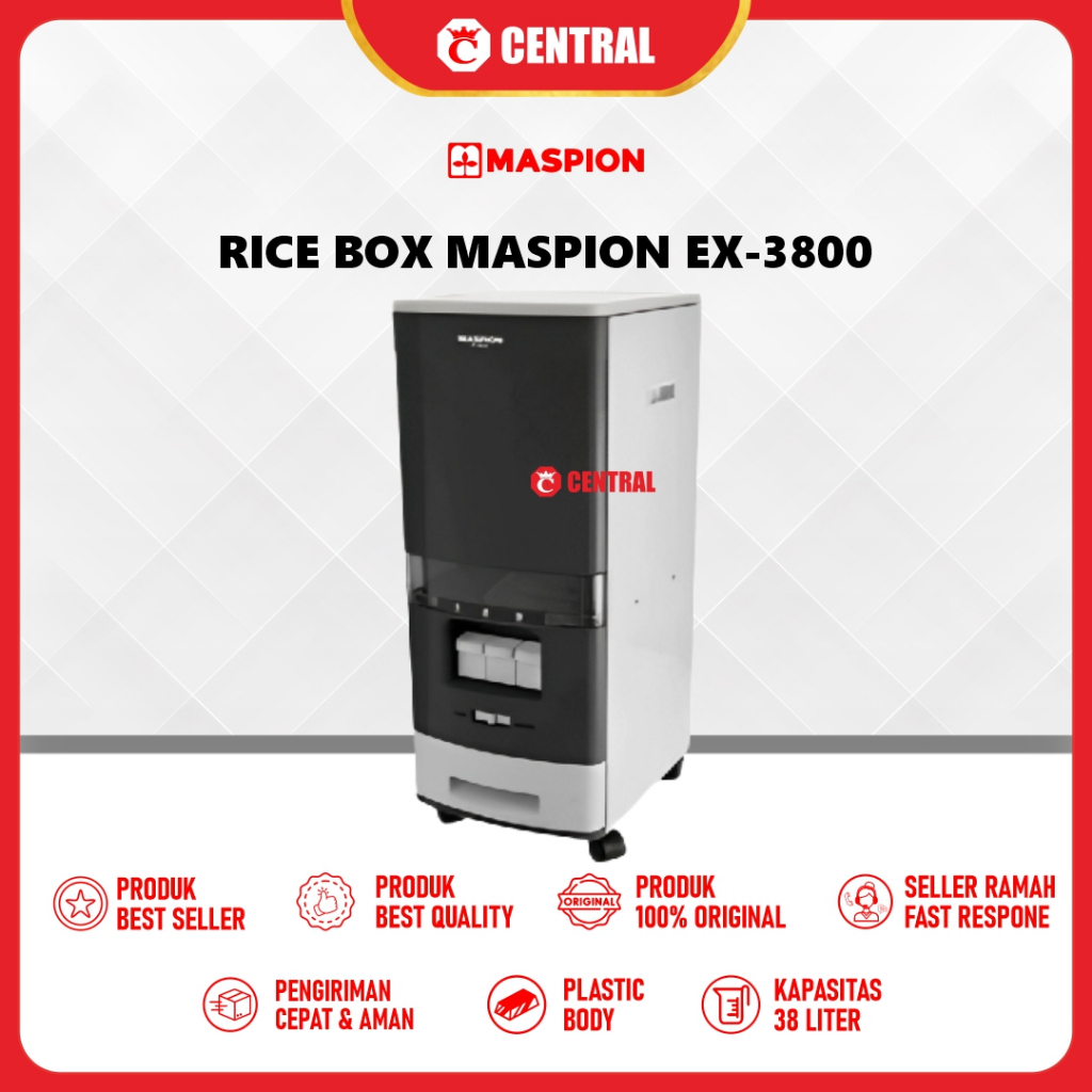 Jual RICE BOX MASPION EX 3800 / MRD 3800 GREY / MRD 3801 | Shopee Indonesia