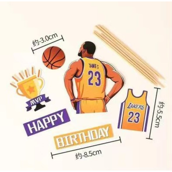 Jual Topper Basket Ball Bola Lakers Spalding kue cake birthday ulang ...
