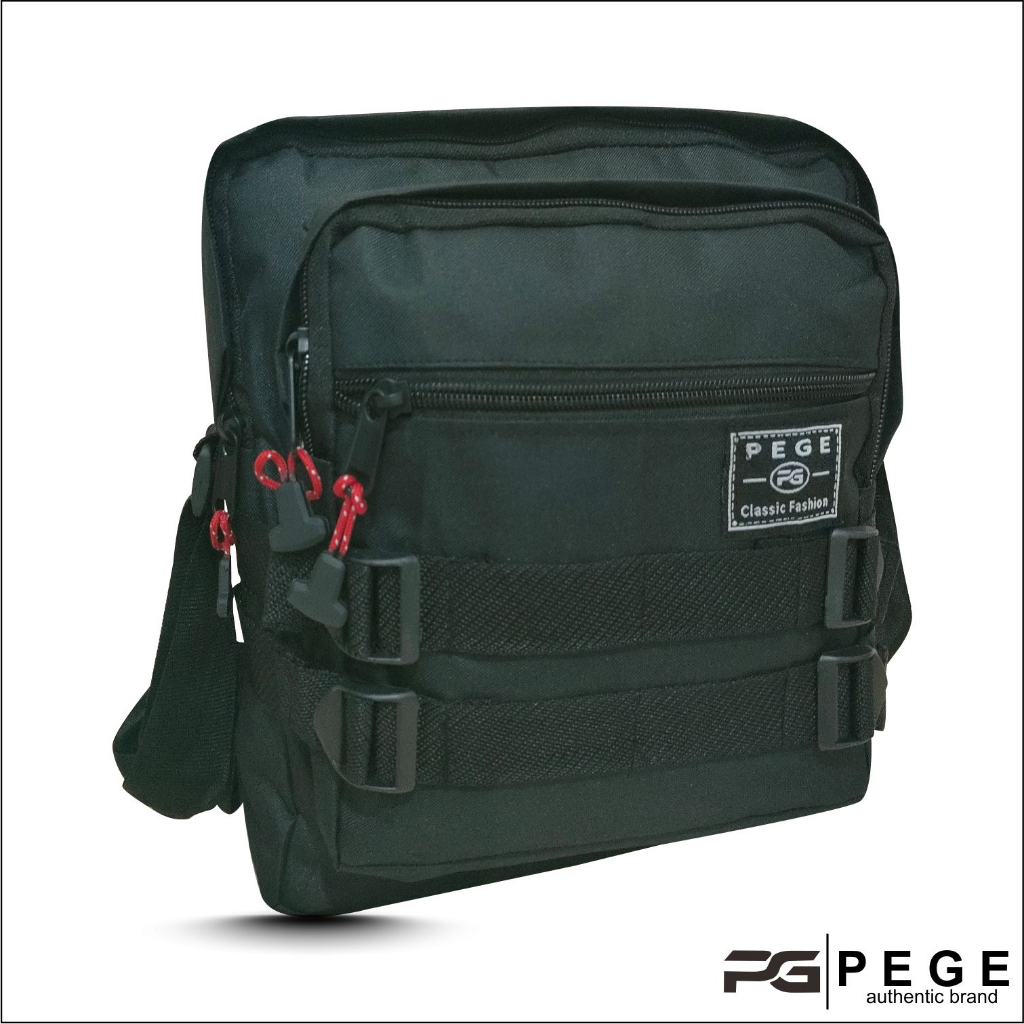 Jual Tas Selempang PEGE Ozho Slingbag Bahu Pria Warna Hitam Model ...