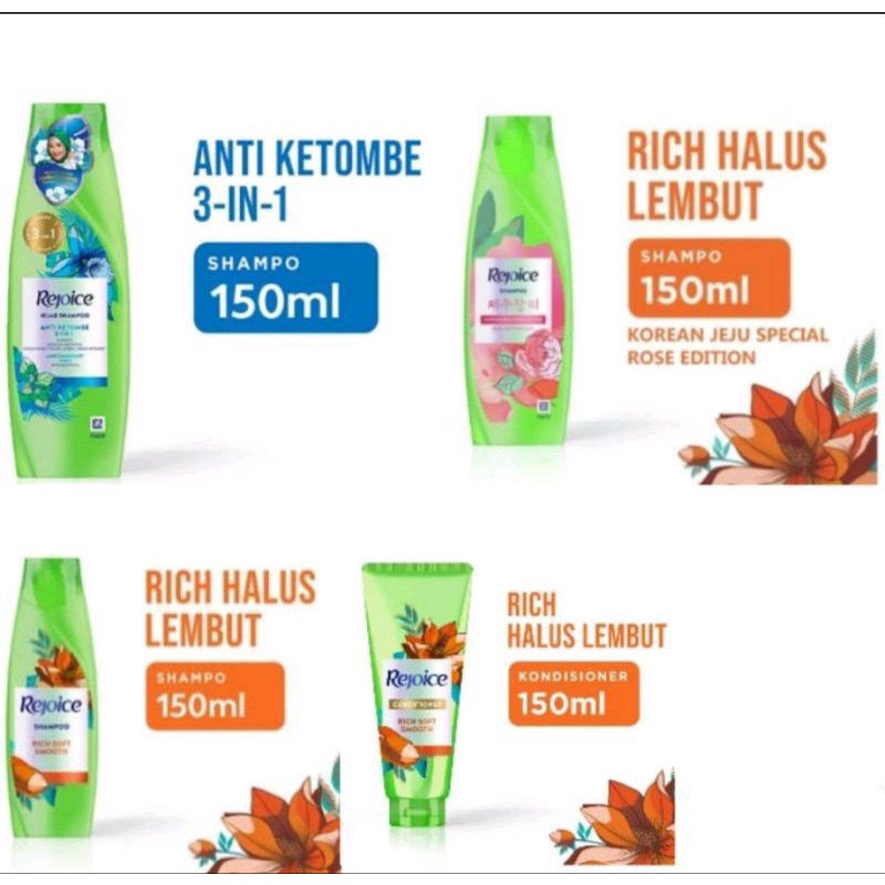 Jual Rejoice Shampoo And Conditioner 150 ml Shopee Indonesia