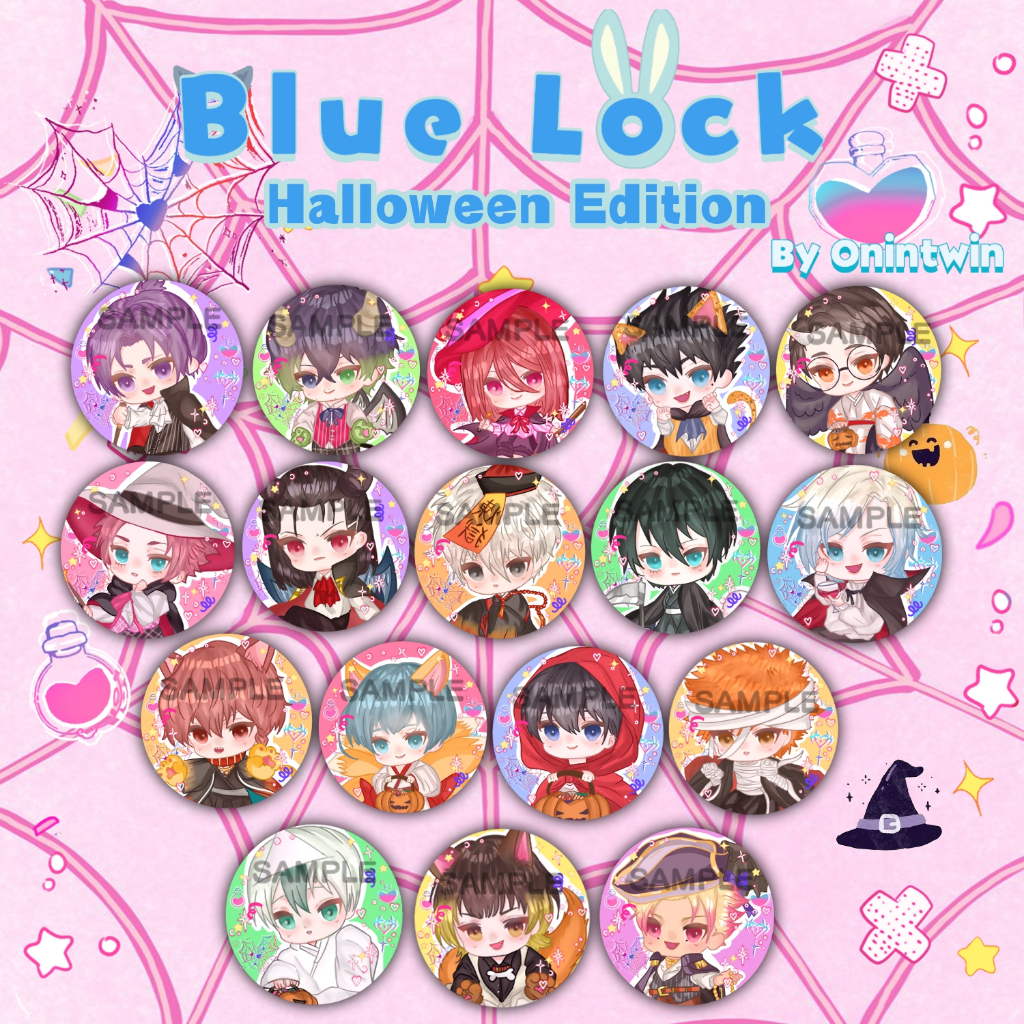 Jual Bluelock Halloween button pin by onintwin / Pocket Mirror Bluelock ...