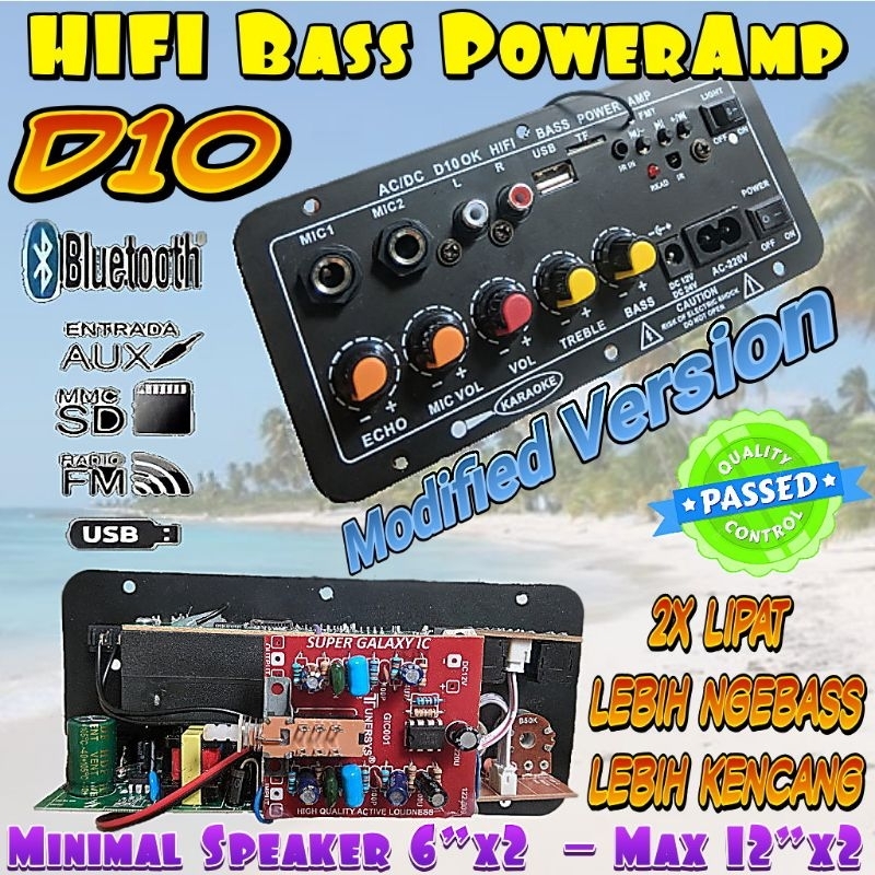 Jual Amplifier HiFi Bass PowerAmp D10 Modif Bass | Shopee Indonesia