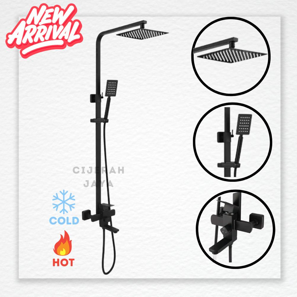Jual SHOWER COLUMN SET PANAS DINGIN HITAM / SHOWER COLOUMN TIANG ...