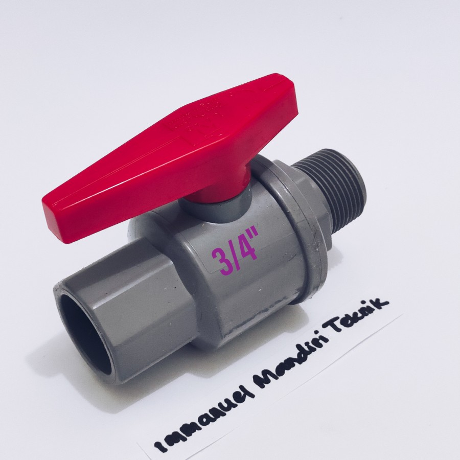 Jual Ball valve KDJ 3/4 Drat Luar PVC / Stop Kran KDJ Taiwan 3/4 PVC Shopee Indonesia