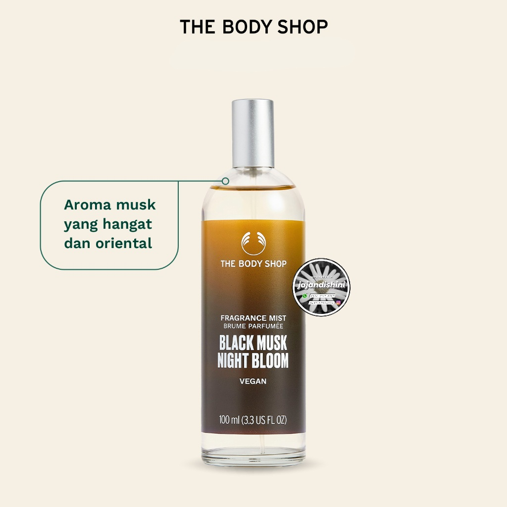 [ORIGINAL] The Body Shop Black Musk Night Bloom Fragrance Mist 100ml  Parfum Body Mist
