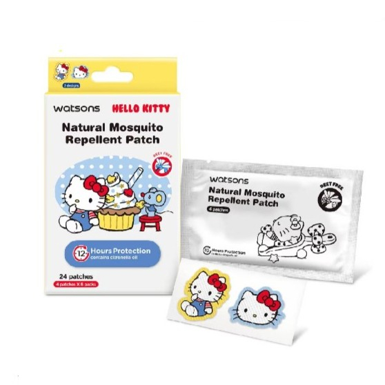 Jual Hello Kitty Natural Mosquito Repellent Patch, 12 Hours Protection
