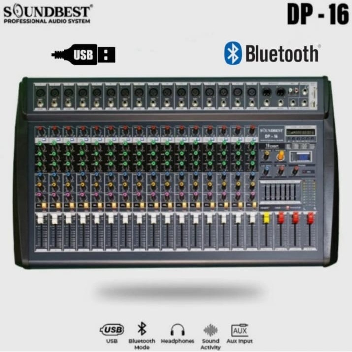 Jual Power Mixer Soundbest DP 16 Channel ORIGINAL | Shopee Indonesia