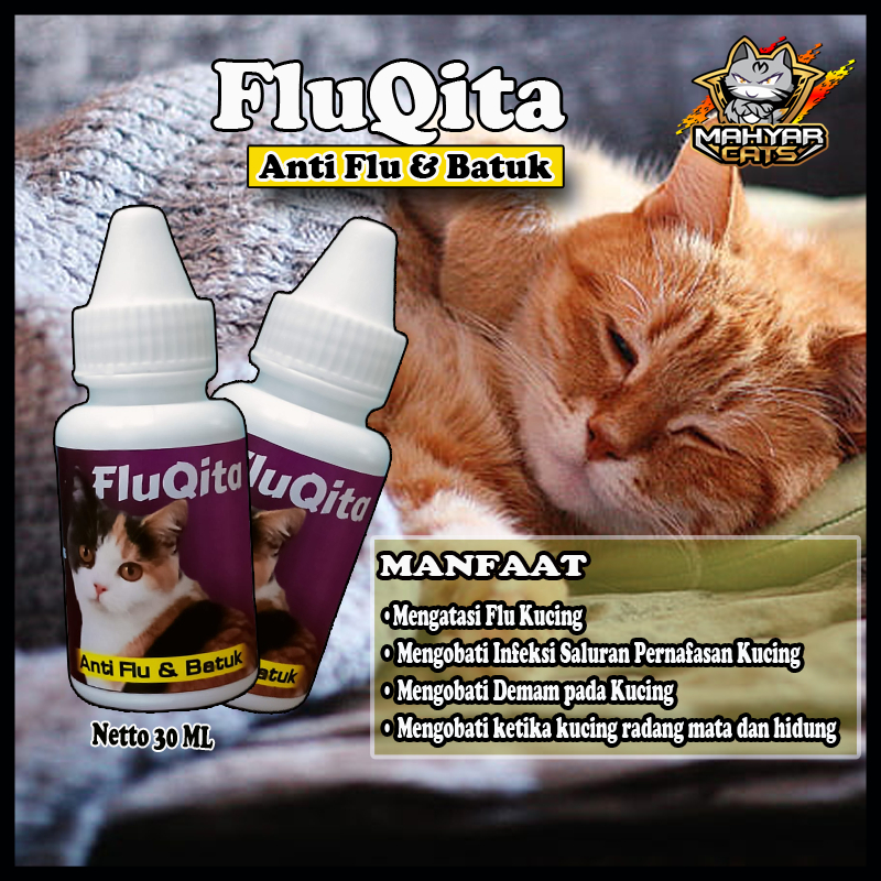 Jual FLUQITA Obat Flu Kucing Obat Flu Batuk Kucing Anti Flu Pilek Beler ...