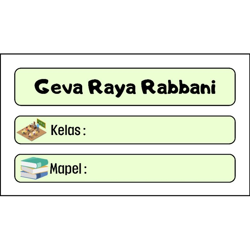 Jual 20 BIJI Stiker Mata Pelajaran Mapel SD SMP SMA / Stiker Mapel ...