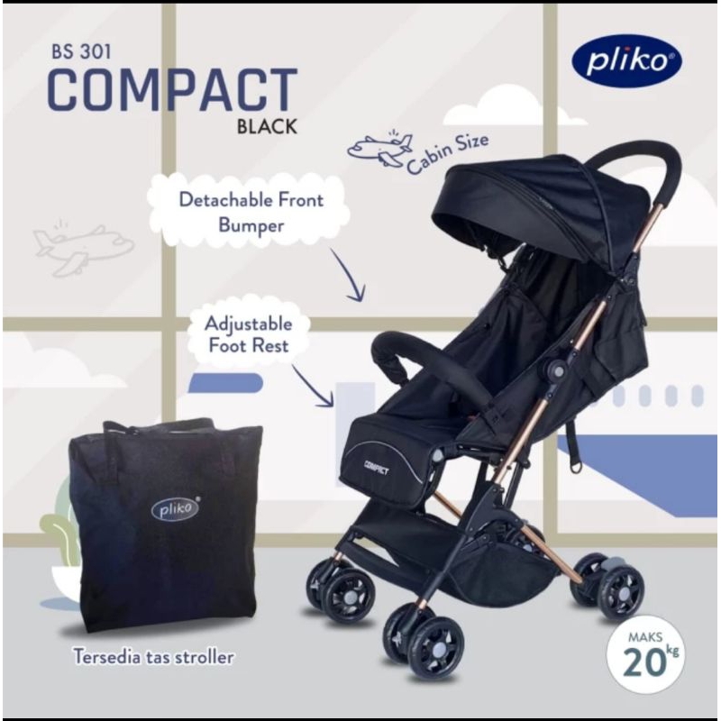 NEW ARRIVAL STROLLER PLIKO COMPACT 301 BISA LIPAT KECIL KERETA DORONG BAYI PLIKO DESIGN KOKOH