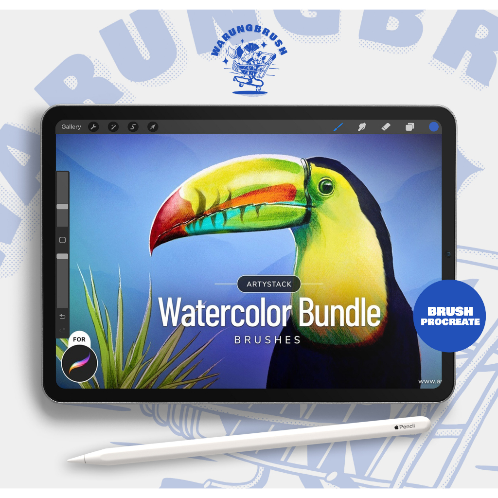 Jual Watercolor Brush Sets Bundle for Procreate by ArtyStack BP00140 ...