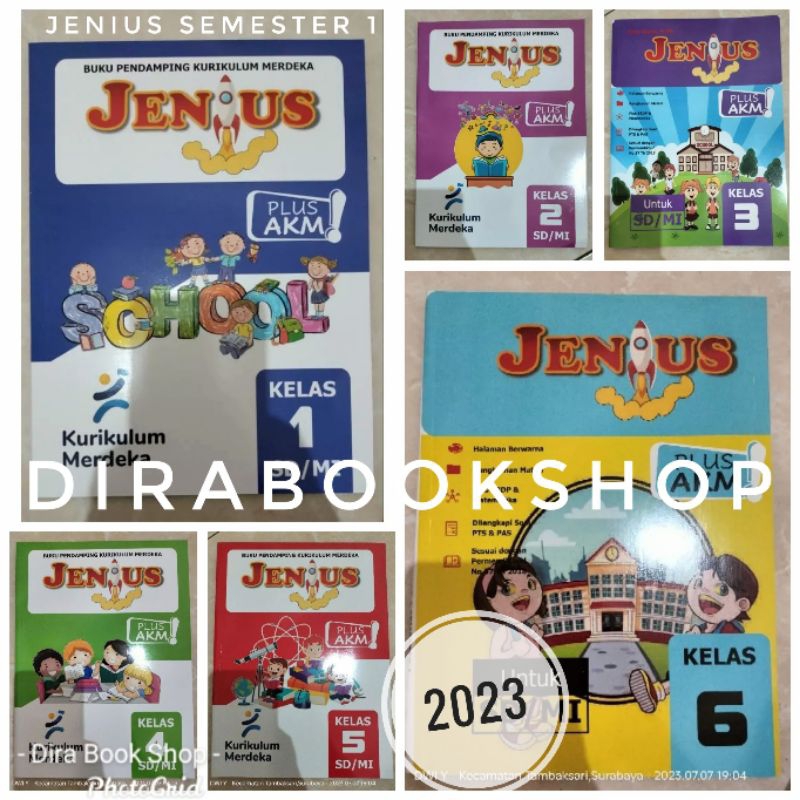 Jual JENIUS KURIKULUM MERDEKA Plus AKM 2023 kelas 123456 SD semester 1 ...