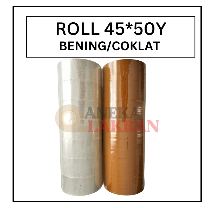 Jual Roll Isi Pcs Horici Lakban Opp Inch Mm X Yard Isolasi Bening Coklat Termurah