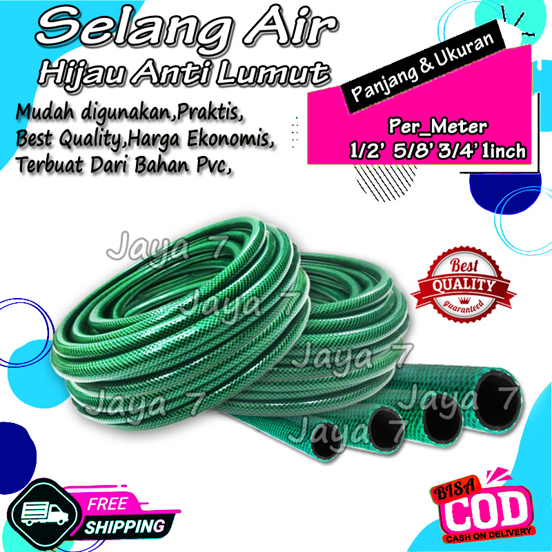 Jual Selang Air Inch Selang Air Benang Hijau Anti Lumut Tebal Selang Air Taman